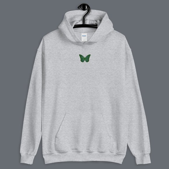green butterfly hoodie